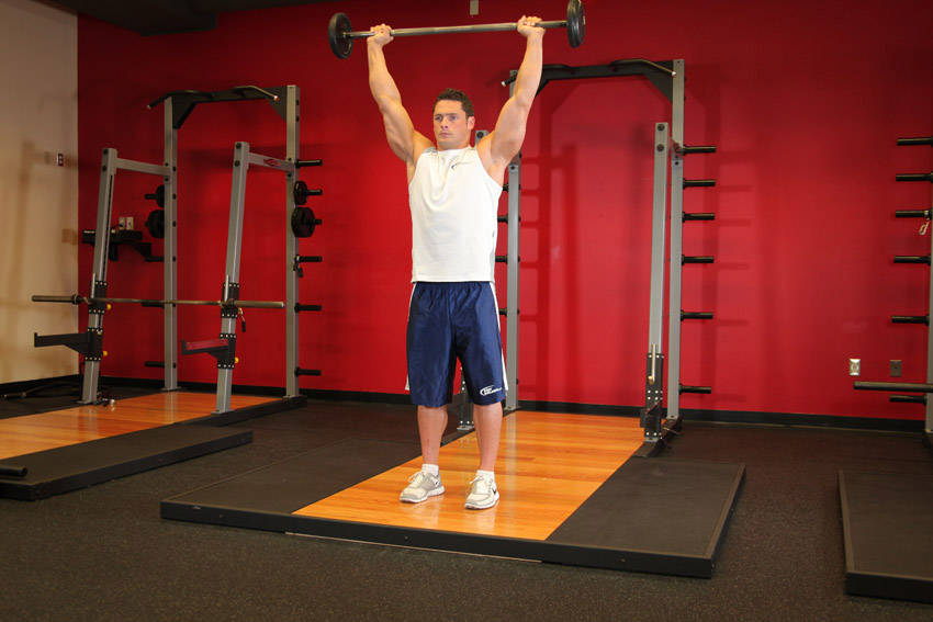 Développé militaire barre - position finale