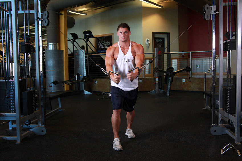 Écarté poulie vis-à-vis - position finale