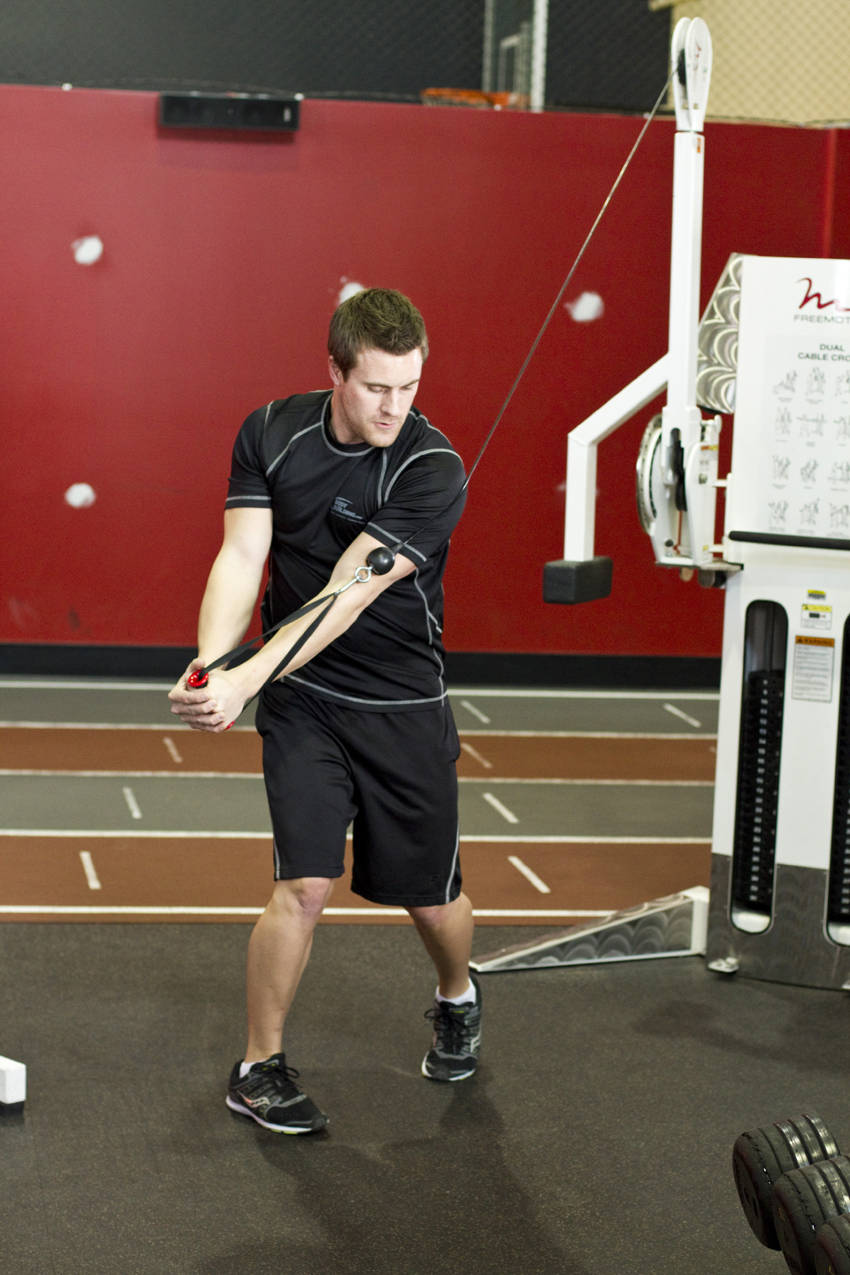 Woodchop câble - position finale