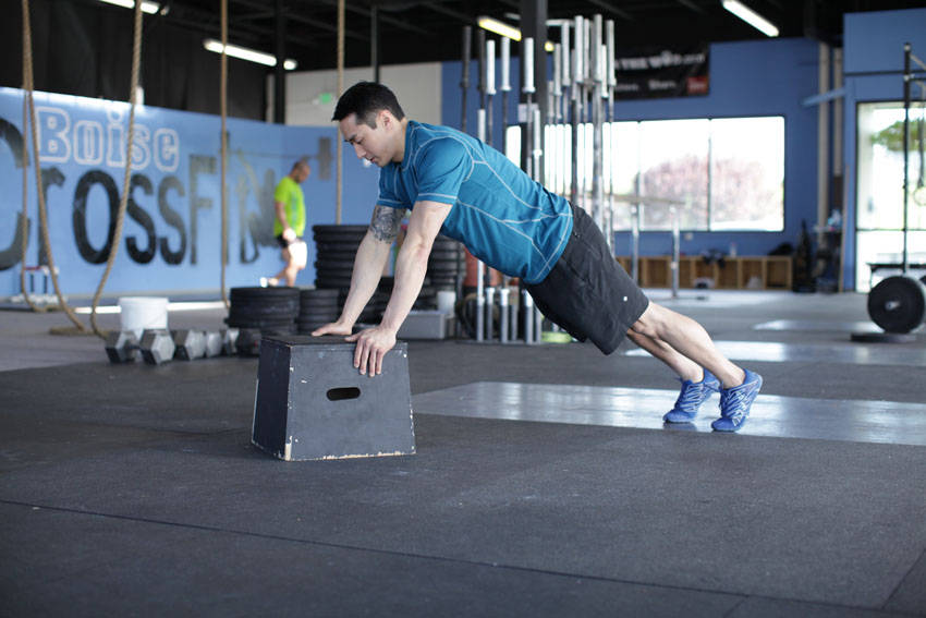 Pompes inclinées - position finale