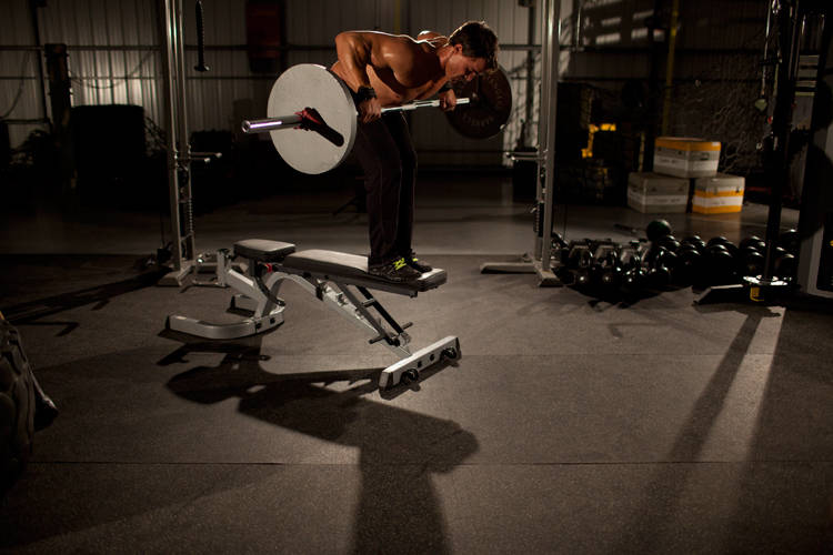 Push-down poulie barre droite - position finale