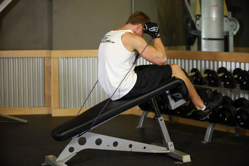 Sit-up lesté - position finale