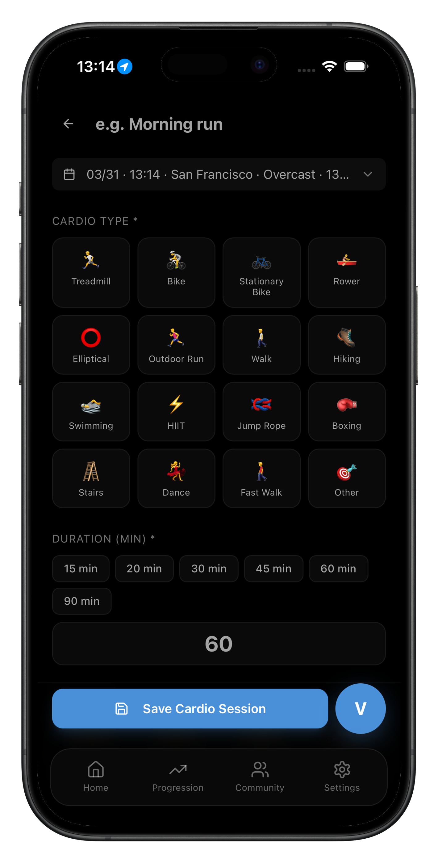 Cardio sessions AIVancePro