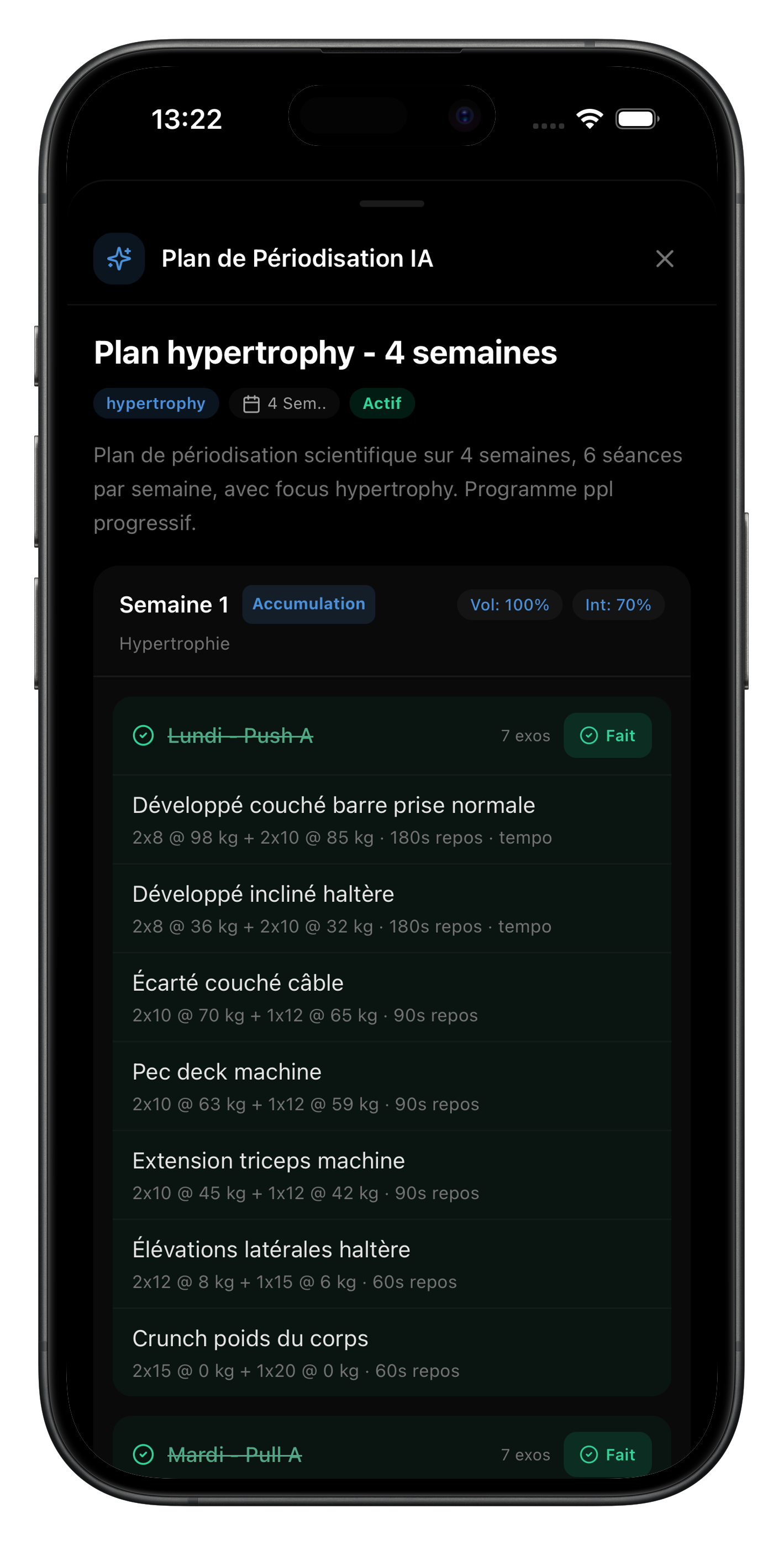 Programmes personnalisés AIVancePro